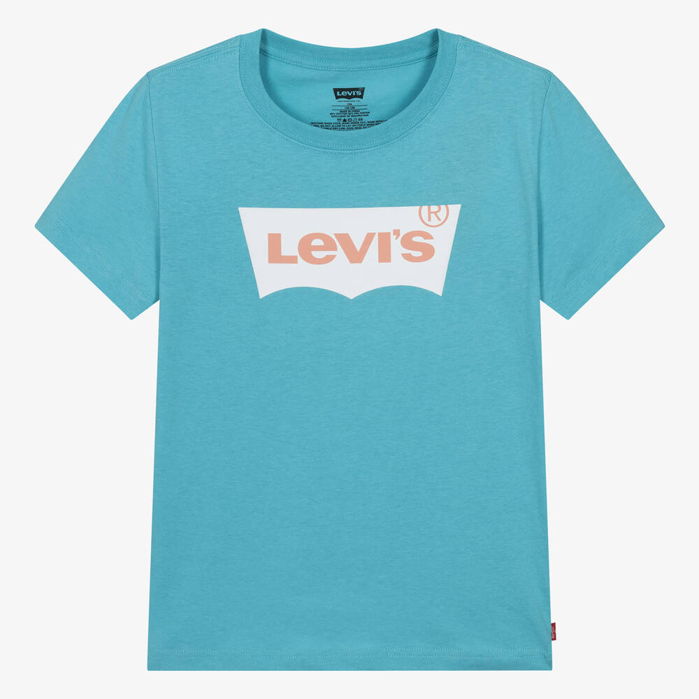 Levi's - تيشيرت قطن جيرسي لون أزرق فاتح للمراهقين | Childrensalon