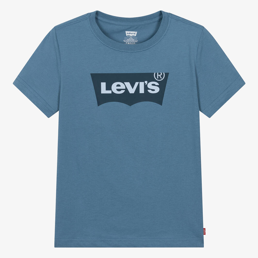 Levi's - تيشيرت قطن جيرسي لون أزرق للمراهقين | Childrensalon