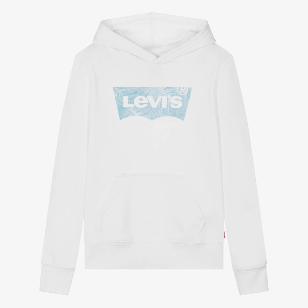 Levi's Teen Boys White Batwing Logo Hoodie