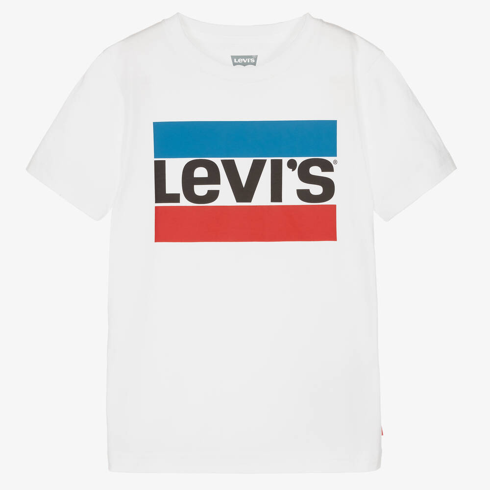 Levi's Teen Boys White Sportswear Logo T-shirt