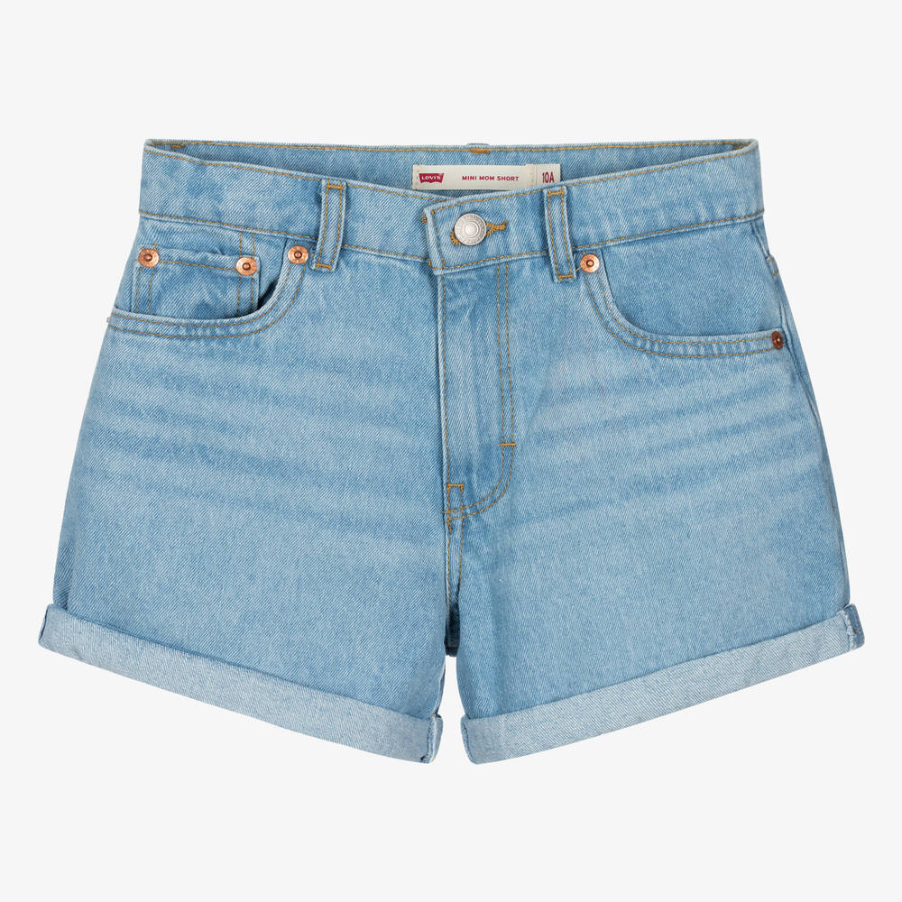 Levi's - Teen Girls Blue Denim Mini Mom Shorts | Childrensalon