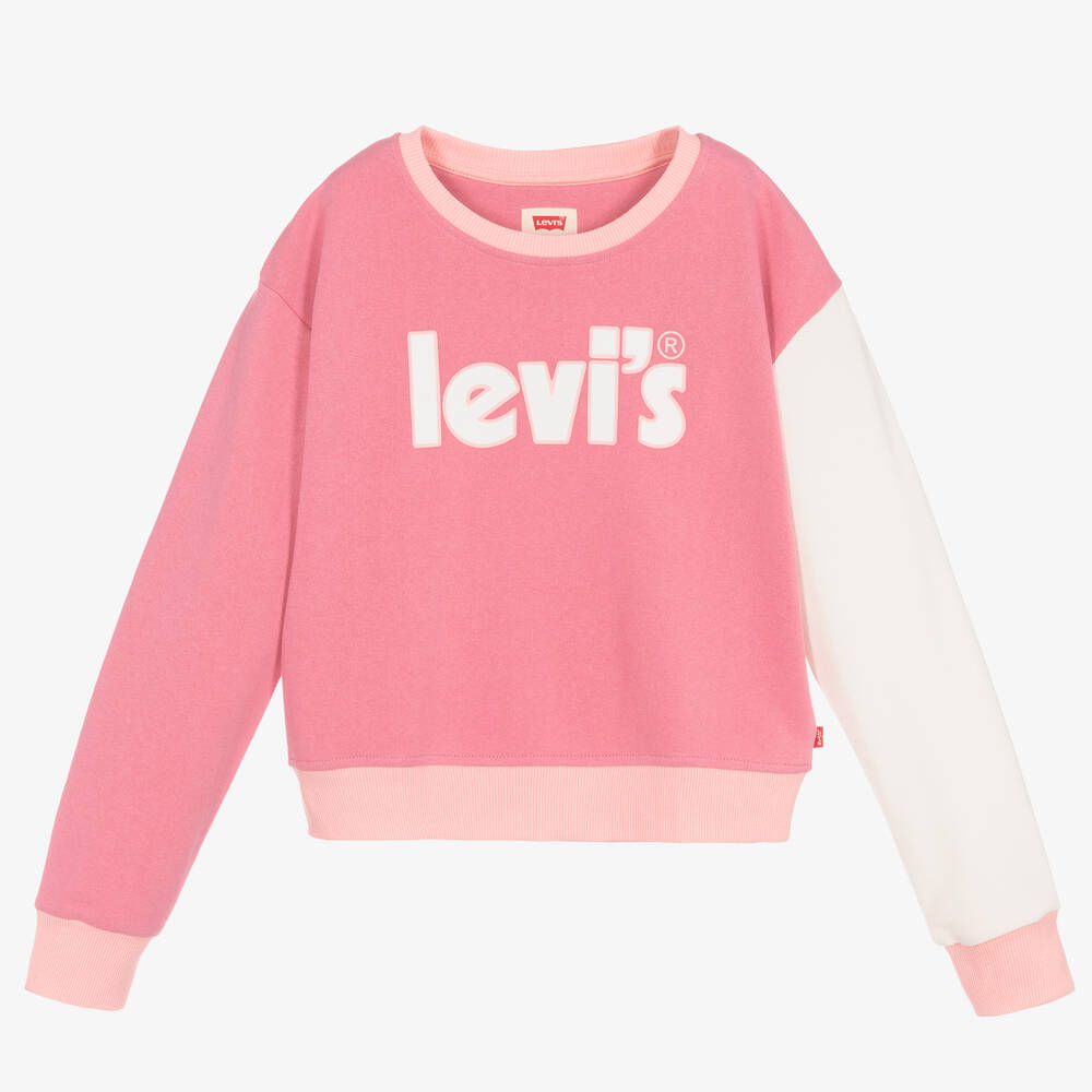 Levi's - Sweat rose en coton ado fille | Childrensalon