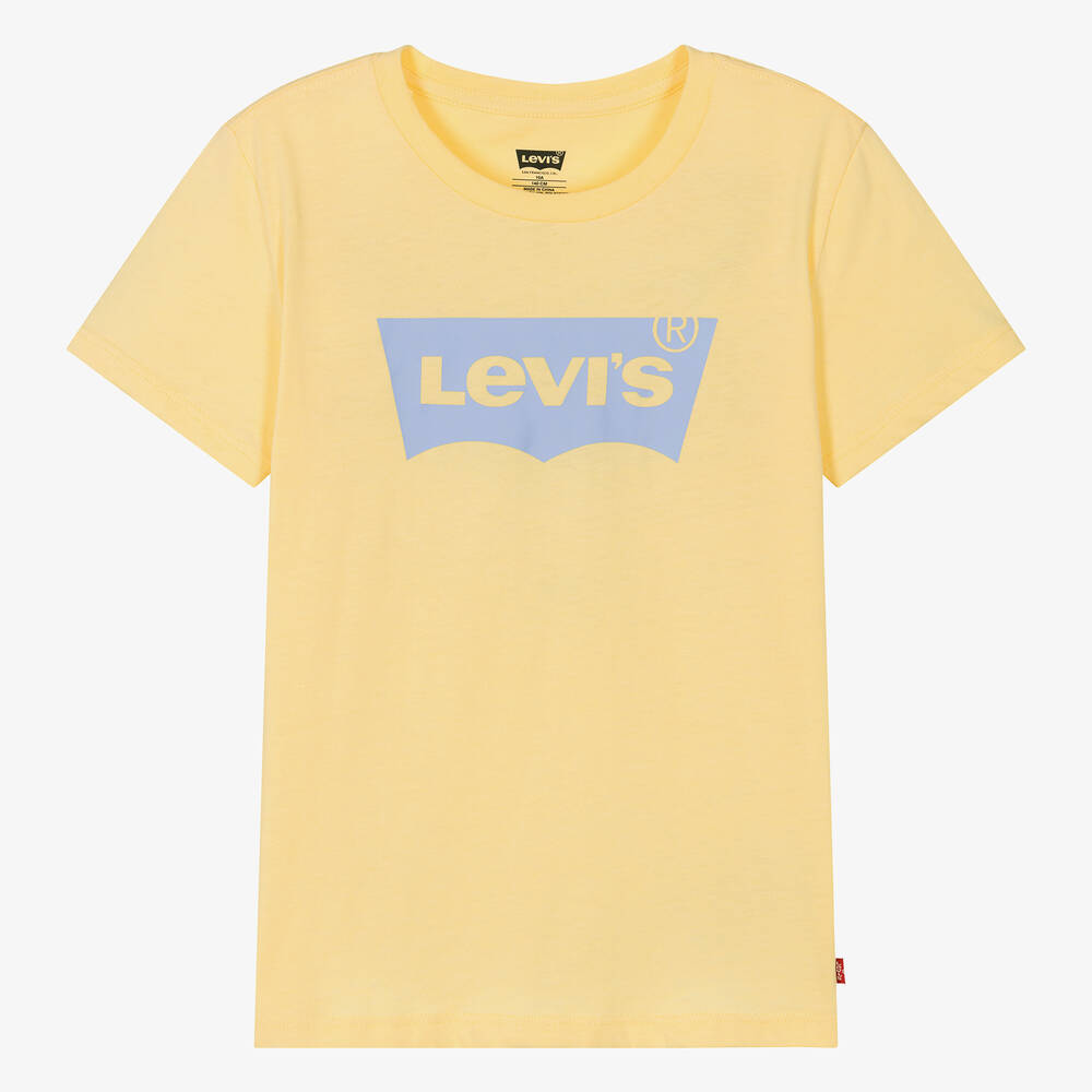 Levi's - تيشيرت قطن جيرسي لون أصفر للمراهقات | Childrensalon