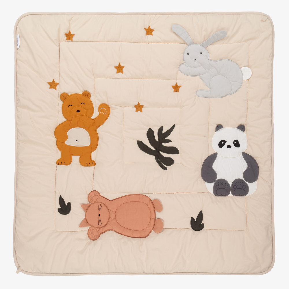 Liewood - Beige Animals Playmat (110cm) | Childrensalon