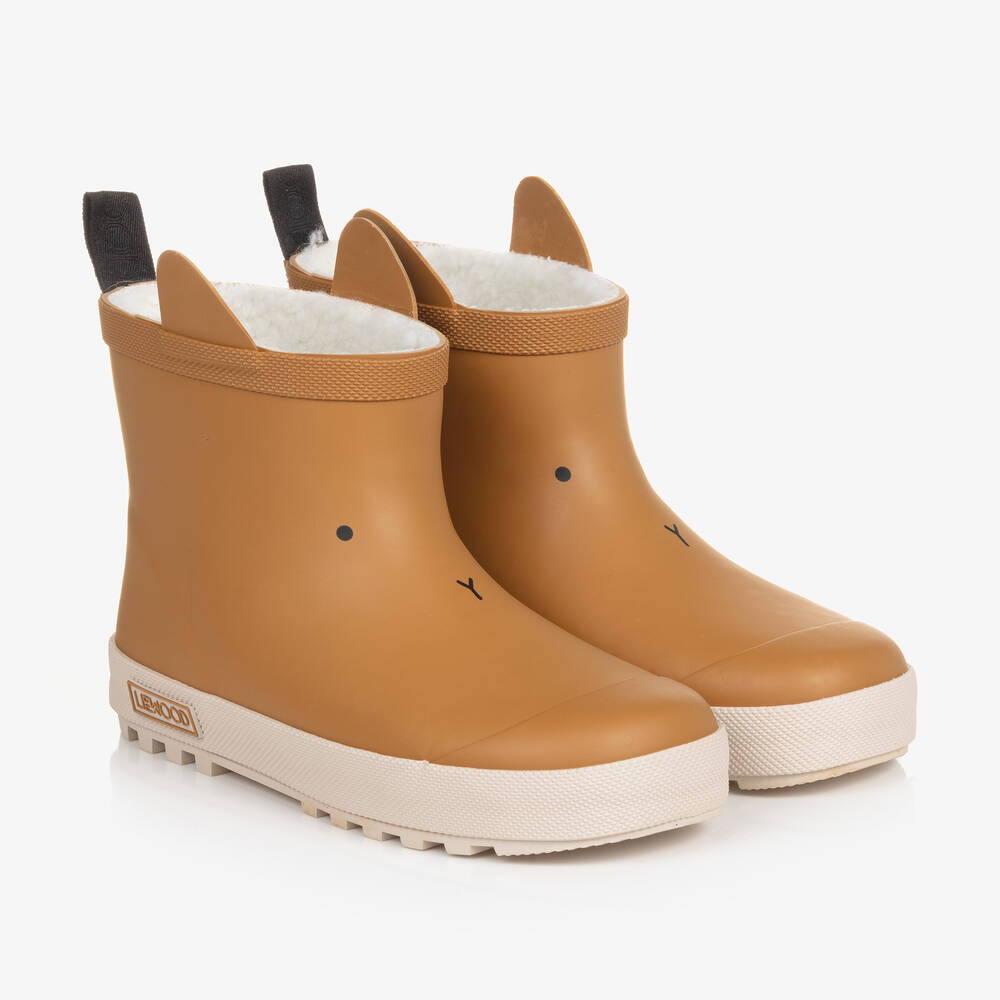 Liewood - Beige Bunny Rain Boots | Childrensalon