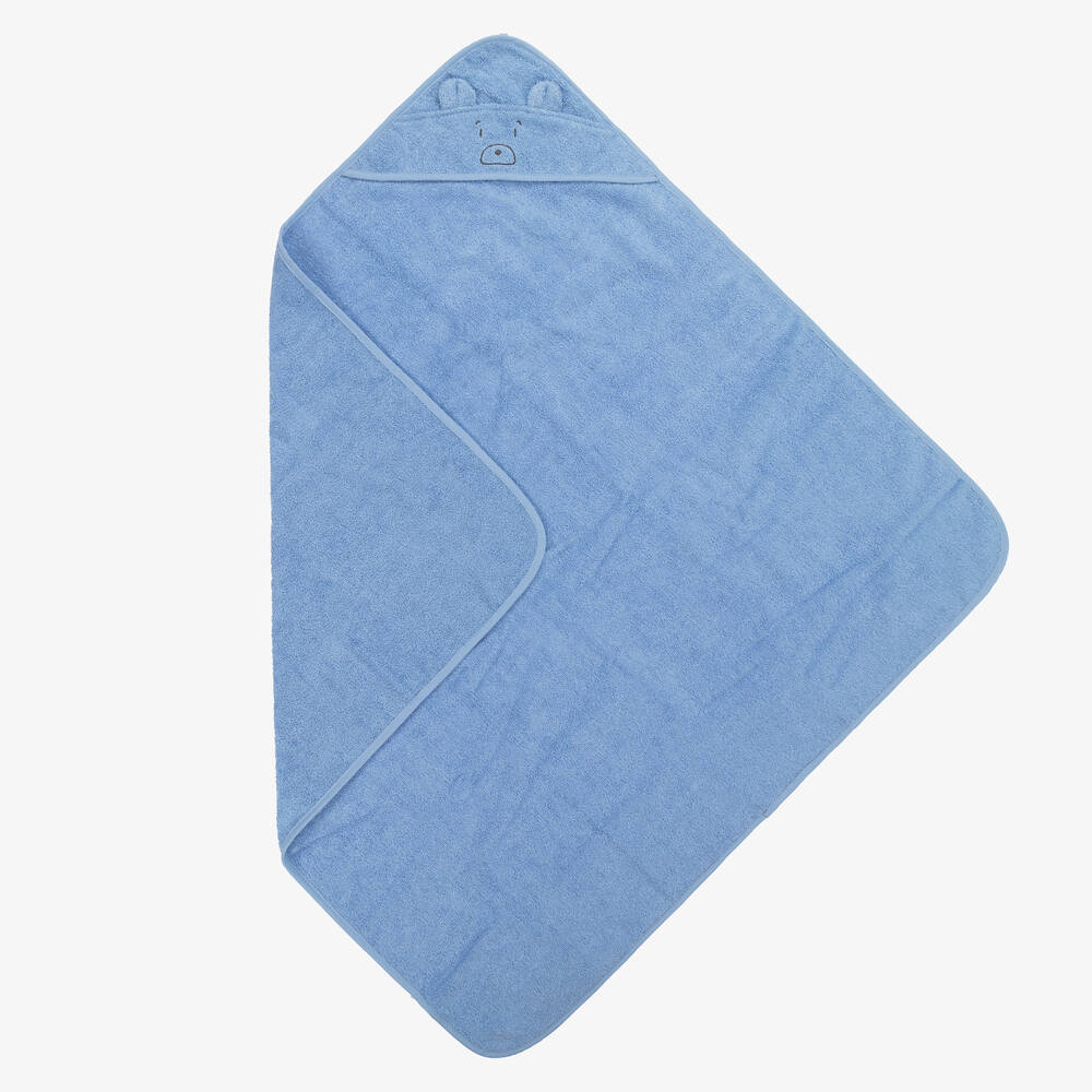 Liewood Blue Hooded Baby Towel (70cm)