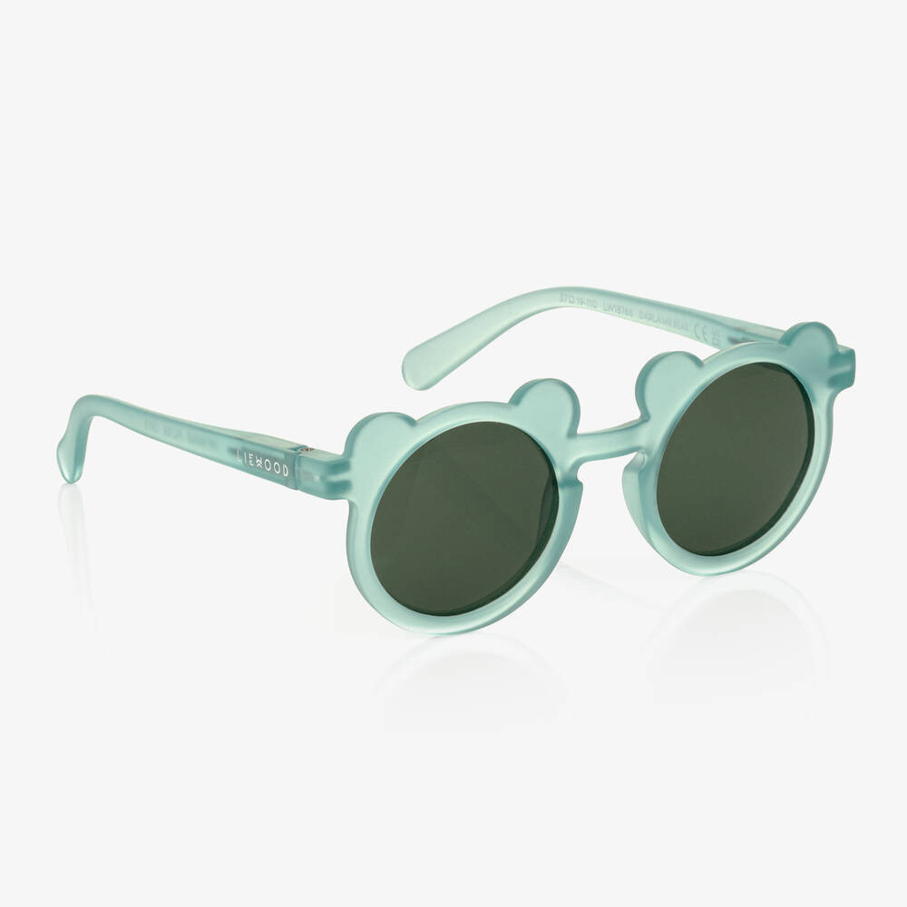 Liewood Babies' Blue Teddy Bear Sunglasses In Green