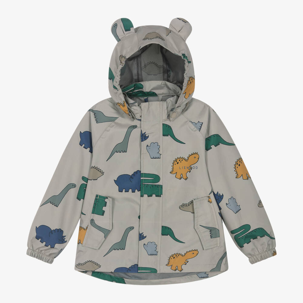 Liewood - Boys Beige Dinosaur Raincoat | Childrensalon