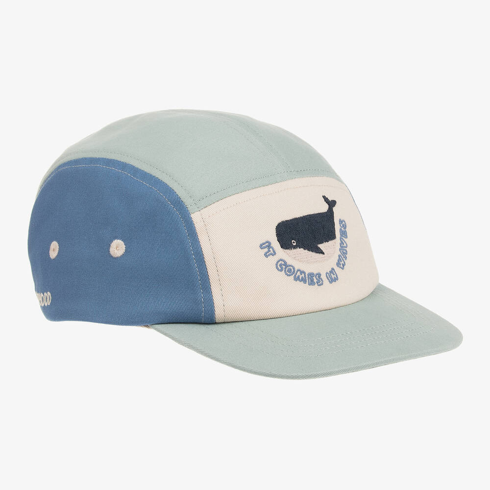 Shop Liewood Boys Blue Whale Cotton Cap