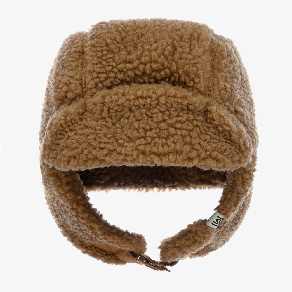 Liewood - Brown Sherpa Fleece Trapper Hat | Childrensalon