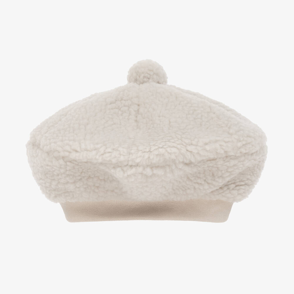 Liewood - Girls Ivory Sherpa Fleece Beret | Childrensalon