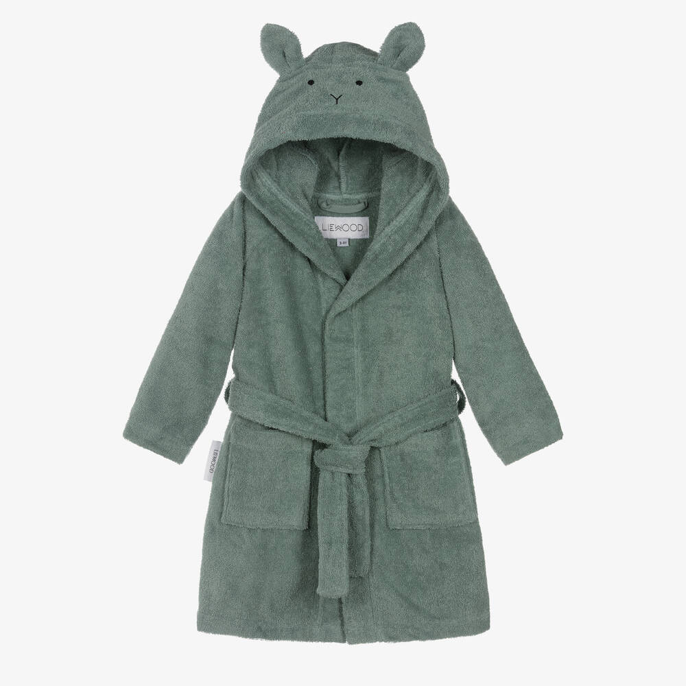 Liewood - Зеленый махровый халат «Кролик» | Childrensalon