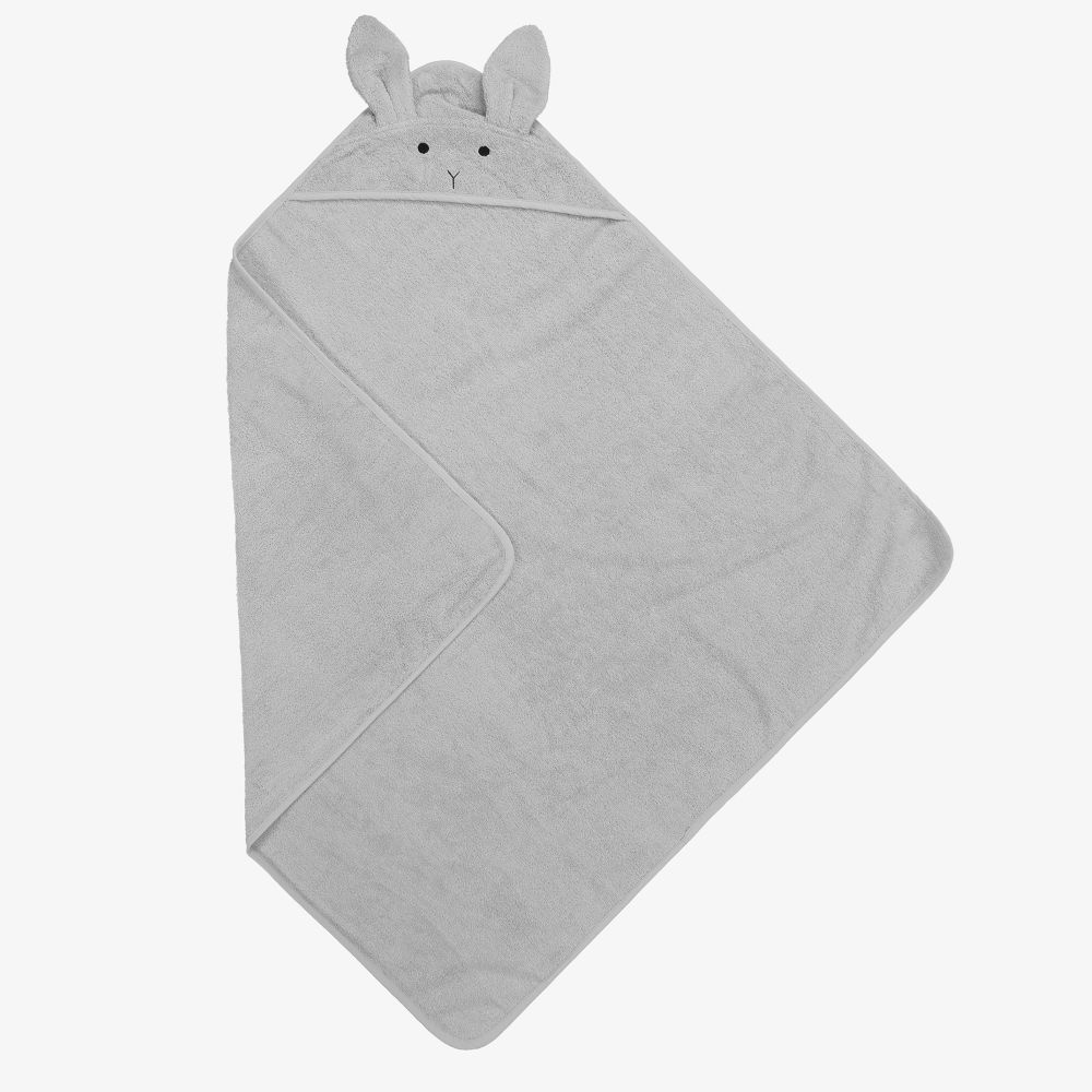 Liewood - Grey Hooded Towel (100cm) | Childrensalon