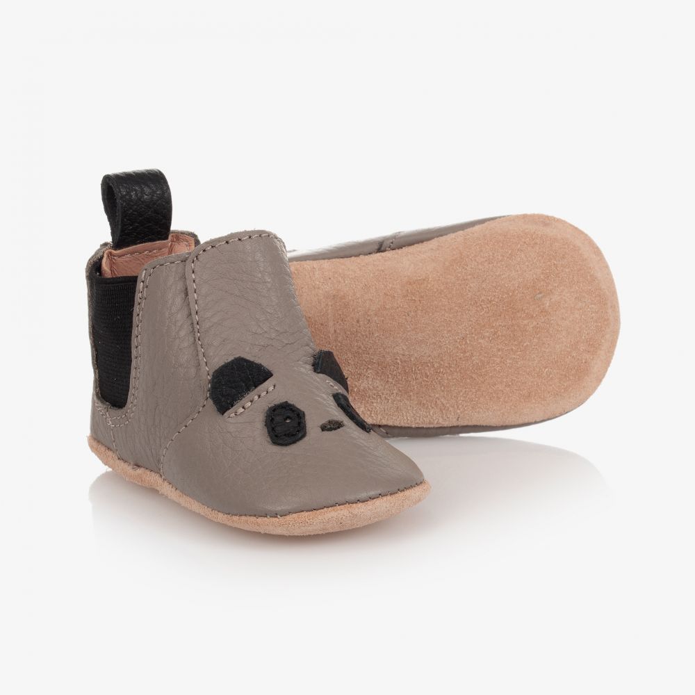 Liewood Babies' Grey Leather Pre-walker Shoes