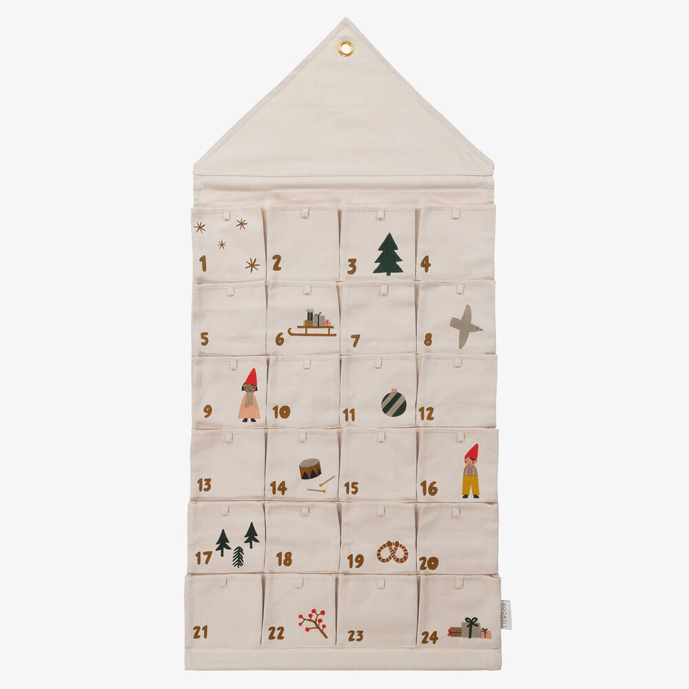 Liewood - Ivory Hanging Advent Calendar (110cm) | Childrensalon