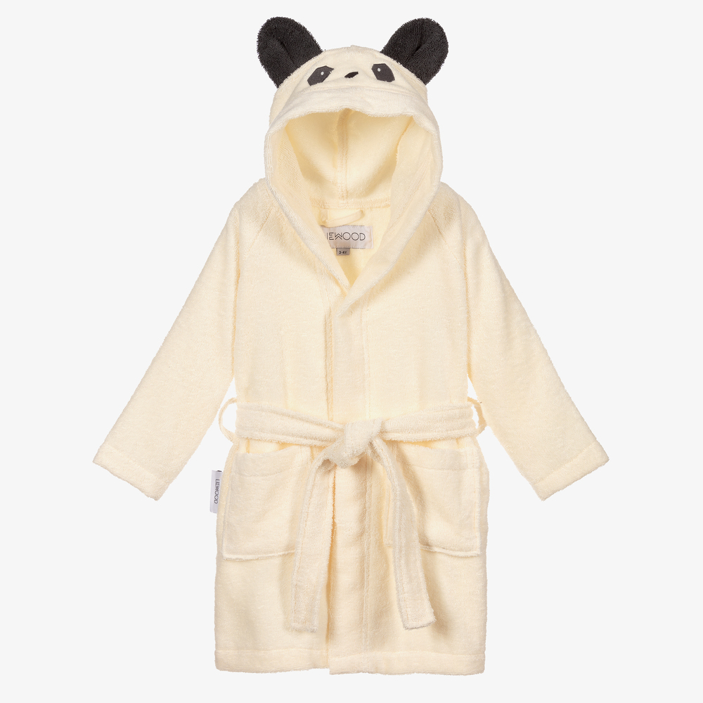 Liewood - Ivory Panda Towelling Bathrobe | Childrensalon
