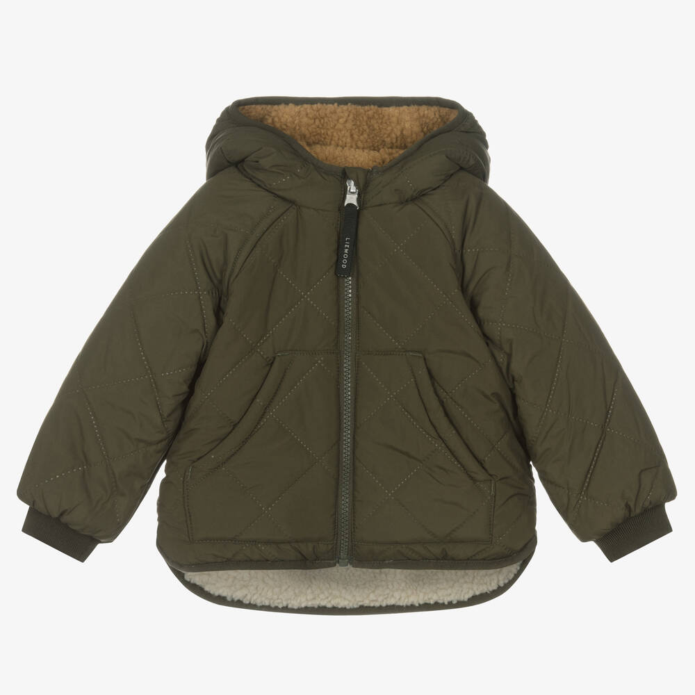 Liewood - Зеленая двусторонняя куртка с капюшоном | Childrensalon