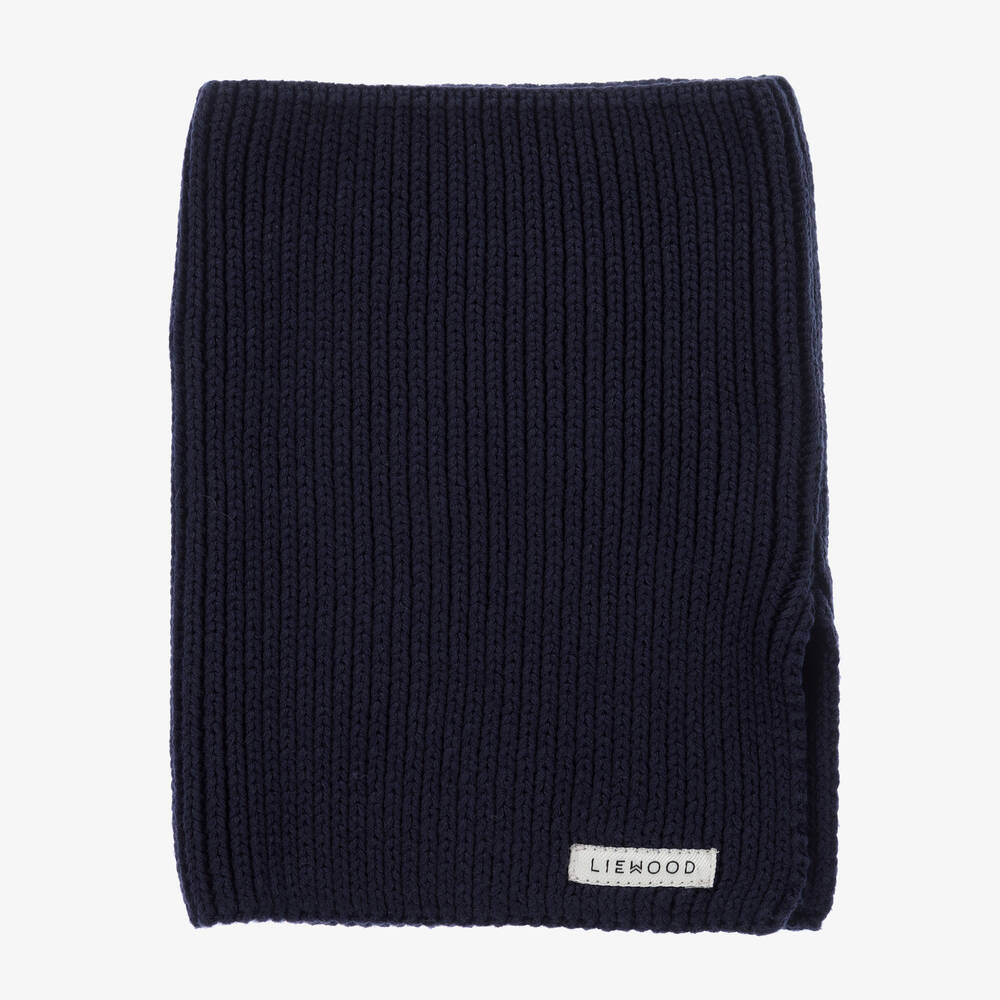 Liewood - Navy Blue Organic Cotton Neck Warmer | Childrensalon