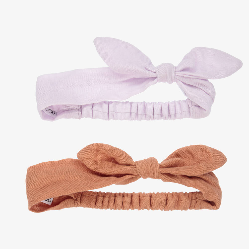 Liewood Kids' Girls Organic Cotton Headbands (2 Pack) In Pink