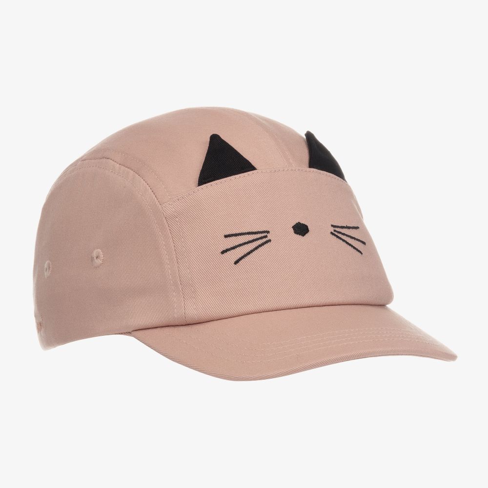 Liewood - Pink Cotton Cat Cap | Childrensalon