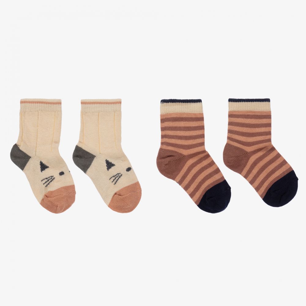 Liewood - Pink Cotton Socks (2 Pack) | Childrensalon