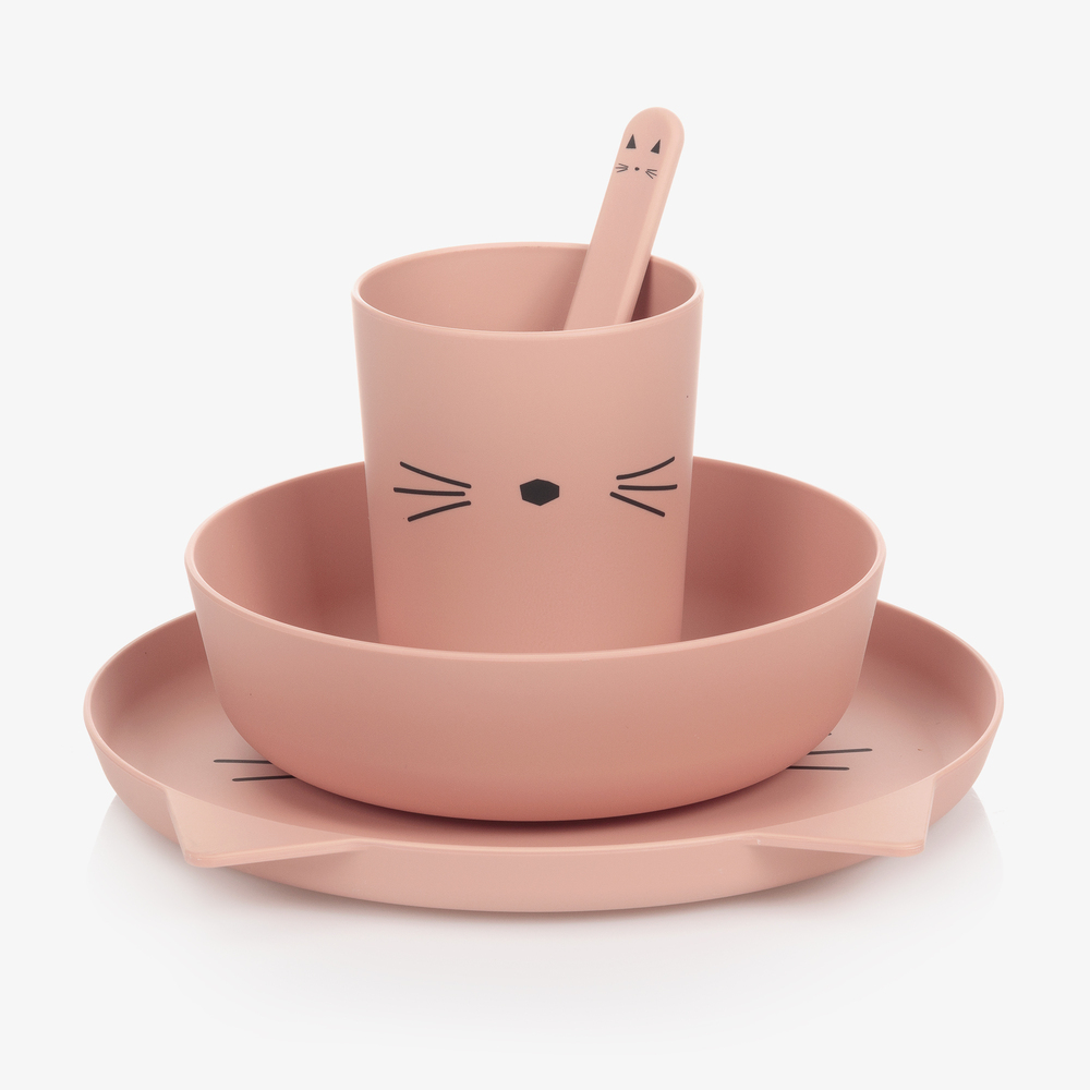 Liewood - Pink Tableware Set (4 Piece) | Childrensalon