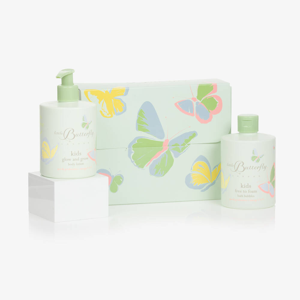 Little Butterfly London Kids Organic Care Gift Set (2 Pieces) In Green