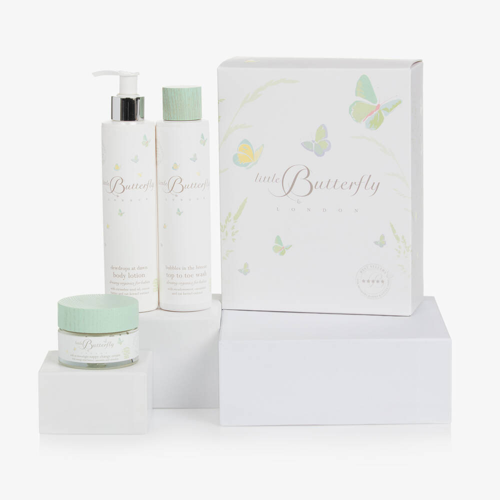 Little Butterfly London - Organic Baby Care Gift Set (3 Pieces) | Childrensalon