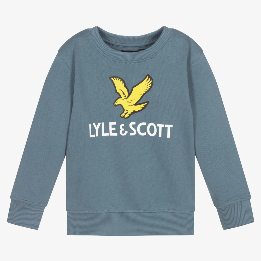 Lyle & Scott Kids' Boys Blue Cotton Sweatshirt