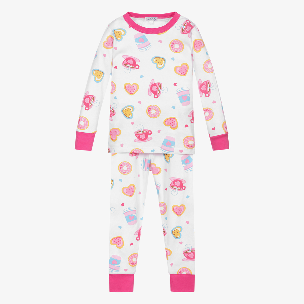 Magnolia Baby Babies' Girls Pima Cotton Cookies Pyjamas In Pink