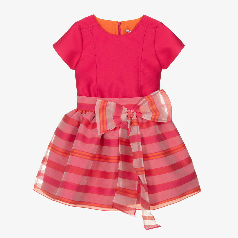 Mama Luma Kids' Girls Pink Stripe Organza Skirt Set