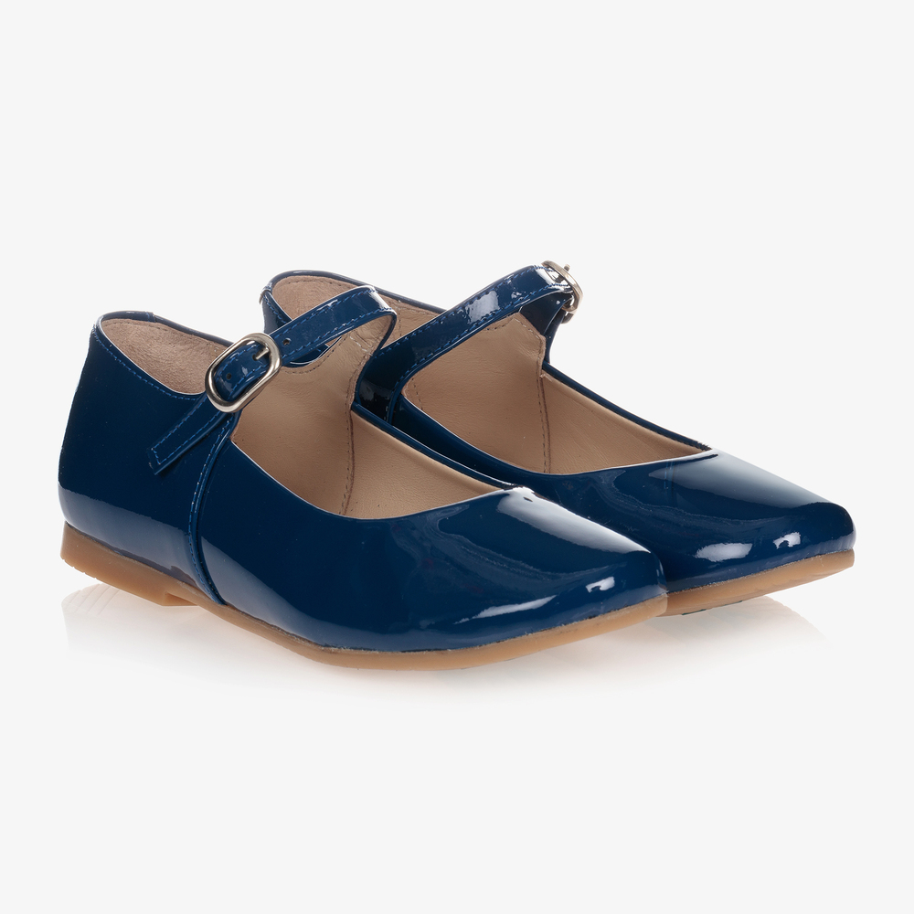 Manuela de Juan - Blue Patent Leather Shoes | Childrensalon