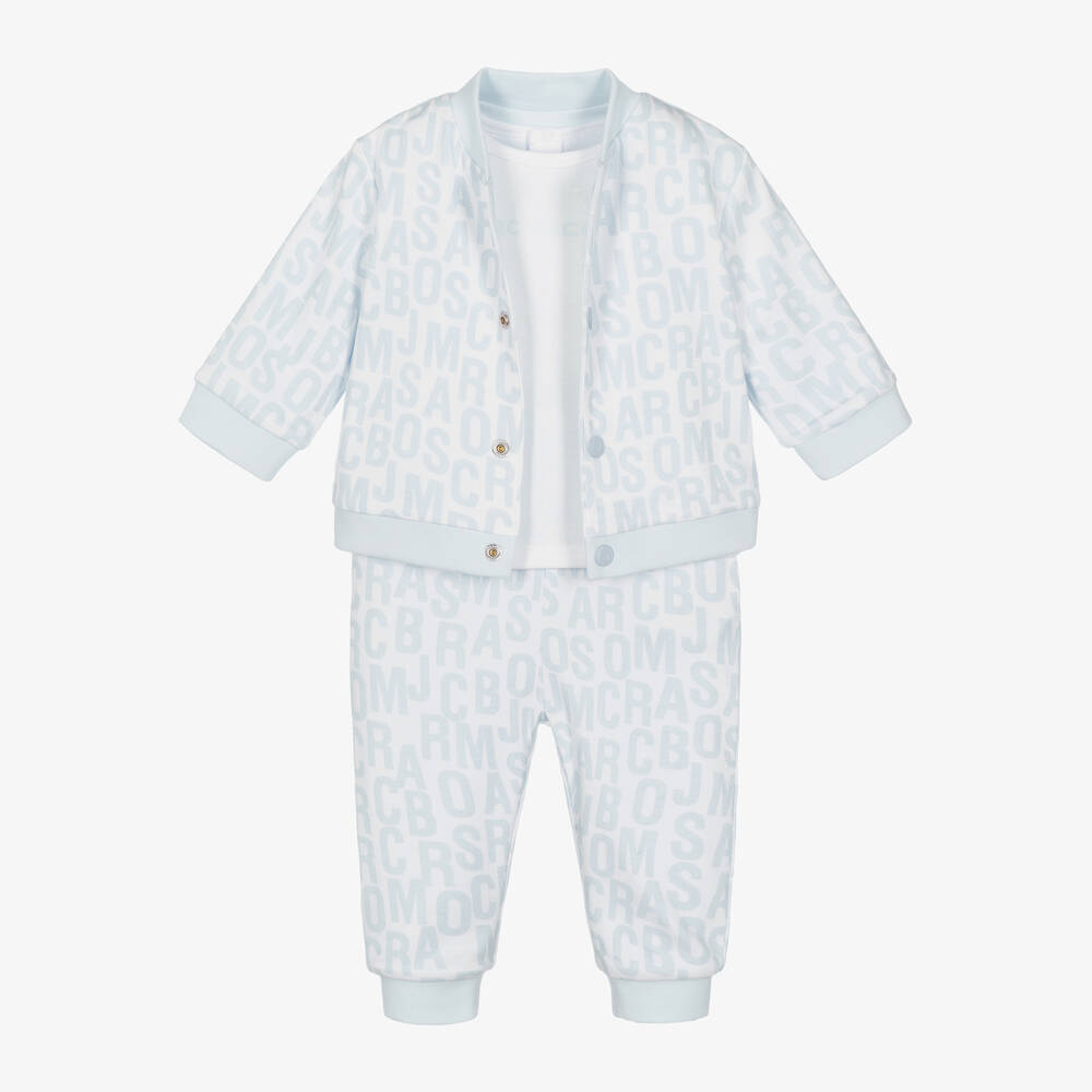 MARC JACOBS - Baby Boys Blue Reversible Trouser Set | Childrensalon