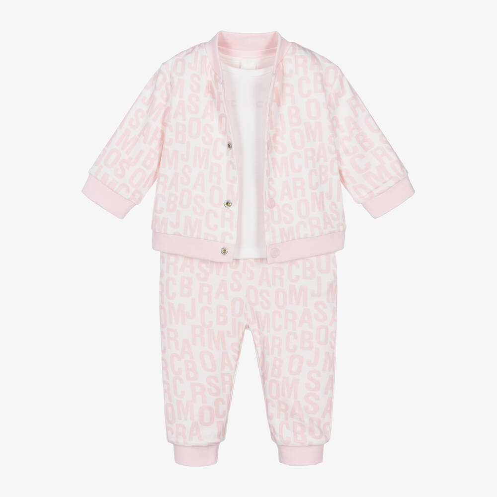 MARC JACOBS - Baby Girls Pink Reversible Trouser Set | Childrensalon