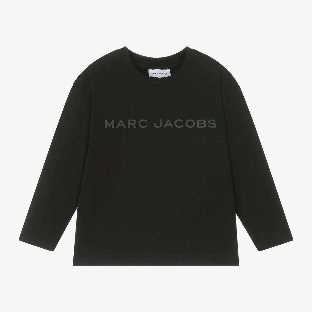 MARC JACOBS - Black Cotton Jersey Top | Childrensalon