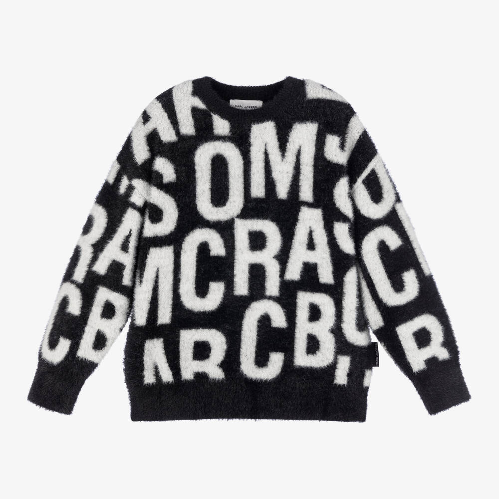 MARC JACOBS - Black Fluffy Knitted Sweater | Childrensalon