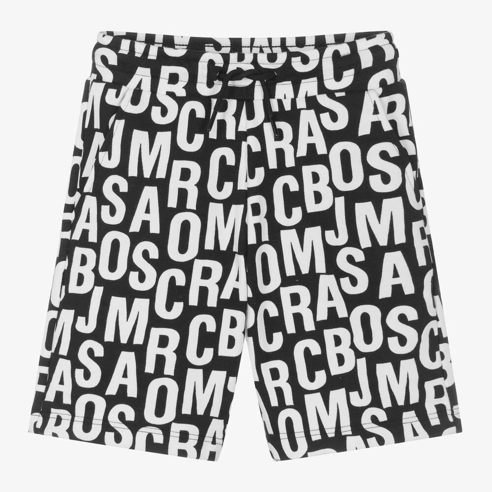 MARC JACOBS - Black & White Cotton Jersey Shorts | Childrensalon