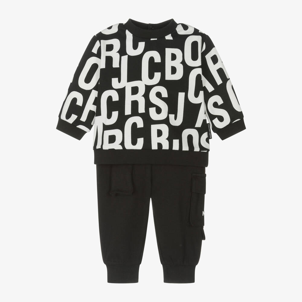 MARC JACOBS - Boys Black Cotton Tracksuit | Childrensalon