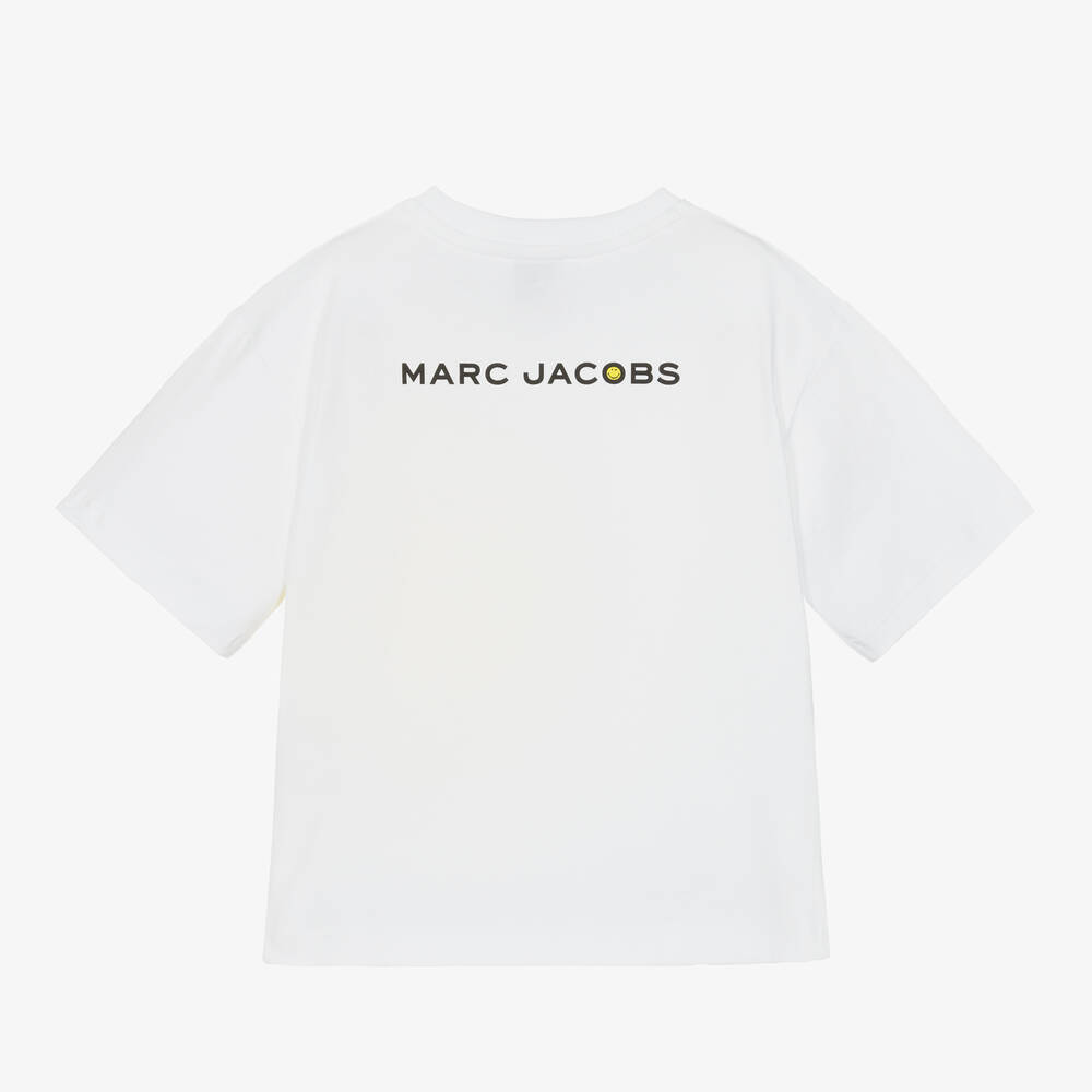 MARC JACOBS Boys White Cotton Smiley Face T-Shirt