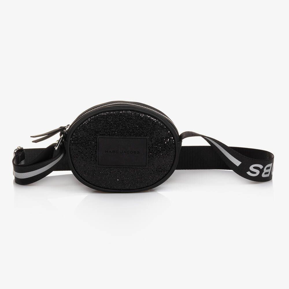 MARC JACOBS - Girls Black Diamanté Bag (17cm) | Childrensalon