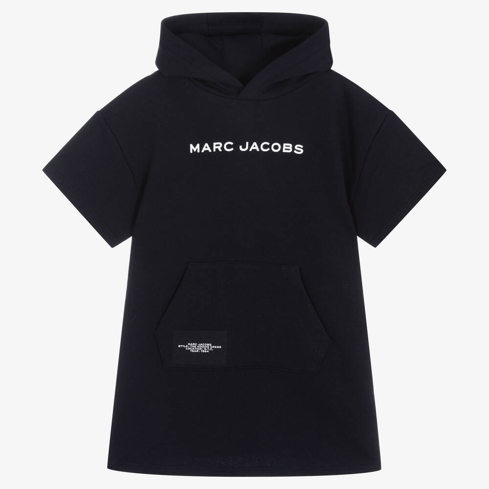 MARC JACOBS - Girls Blue Hooded Sweatshirt Dress | Childrensalon