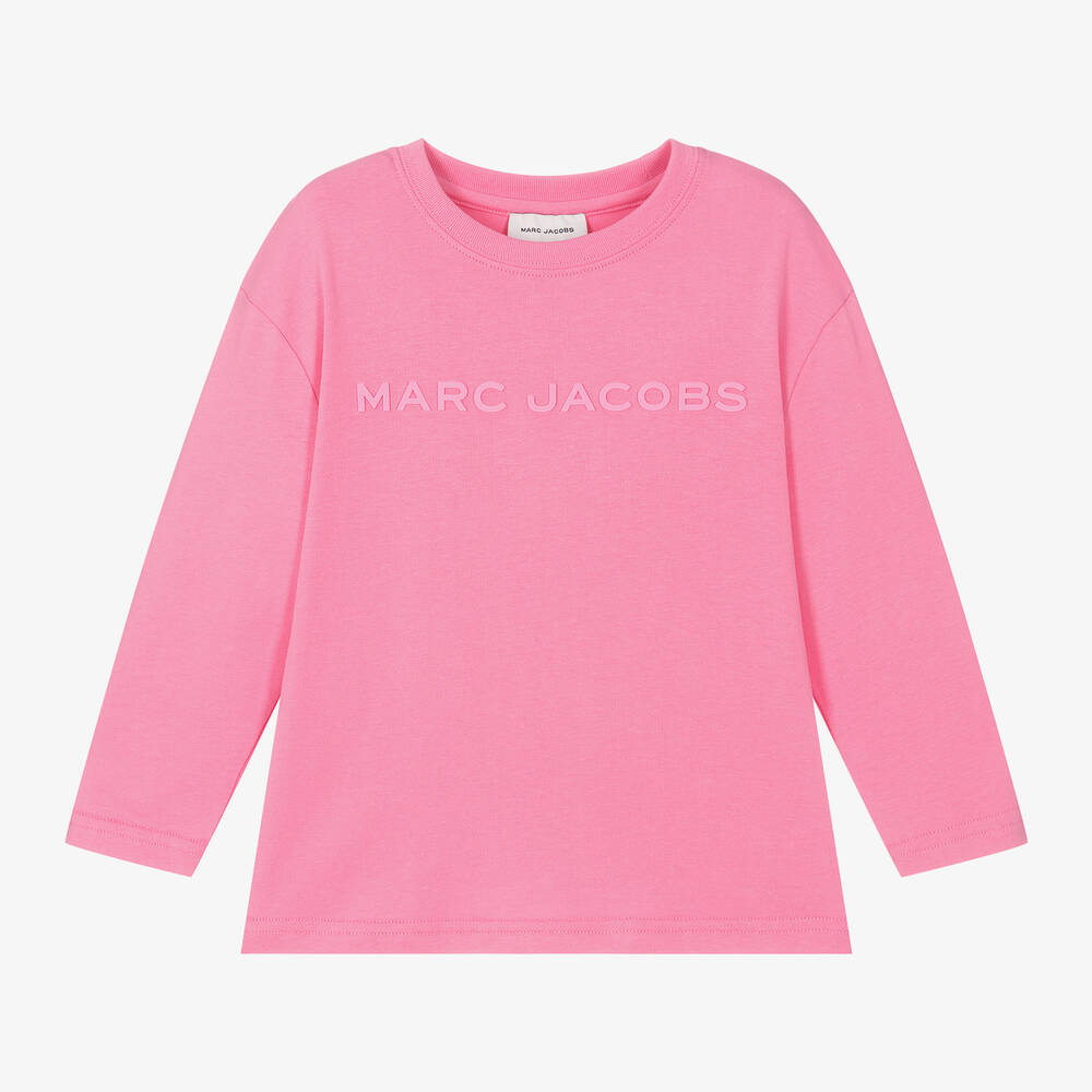 MARC JACOBS - توب قطن لون وردي للبنات | Childrensalon