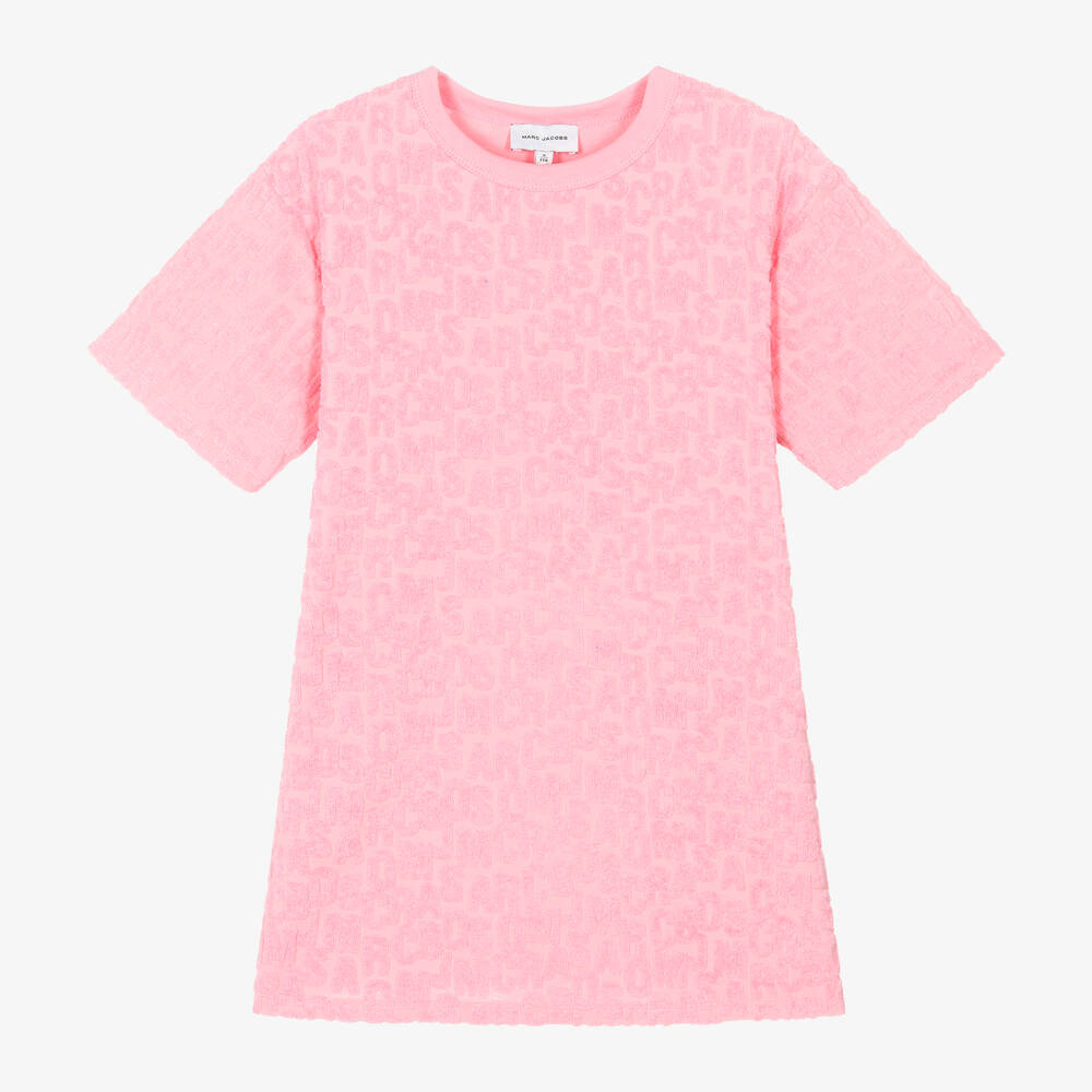 MARC JACOBS - Girls Pink Cotton Towelling Dress | Childrensalon