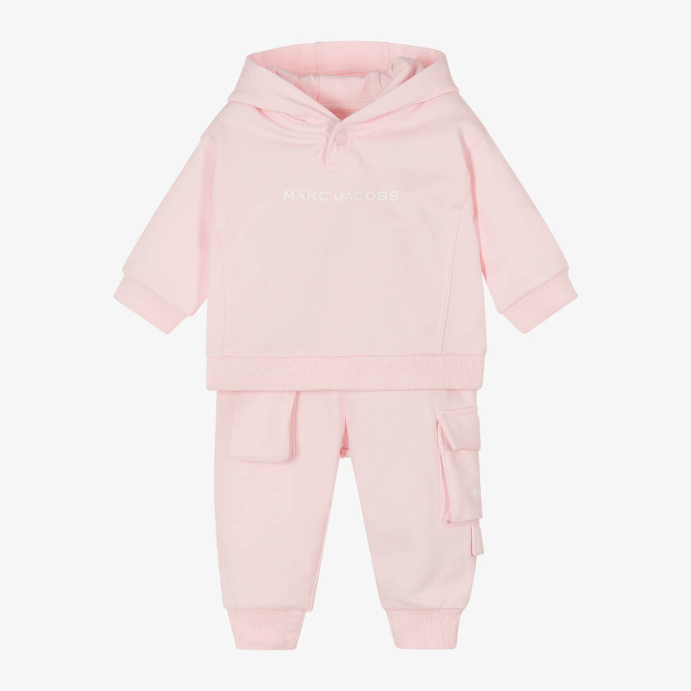 Marc Jacobs Babies'  Girls Pink Cotton Tracksuit