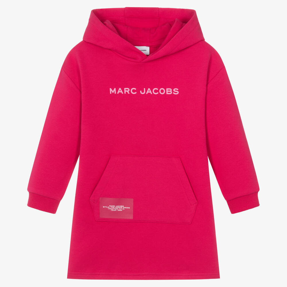 MARC JACOBS MARC JACOBS GIRLS PINK HOODED JERSEY DRESS