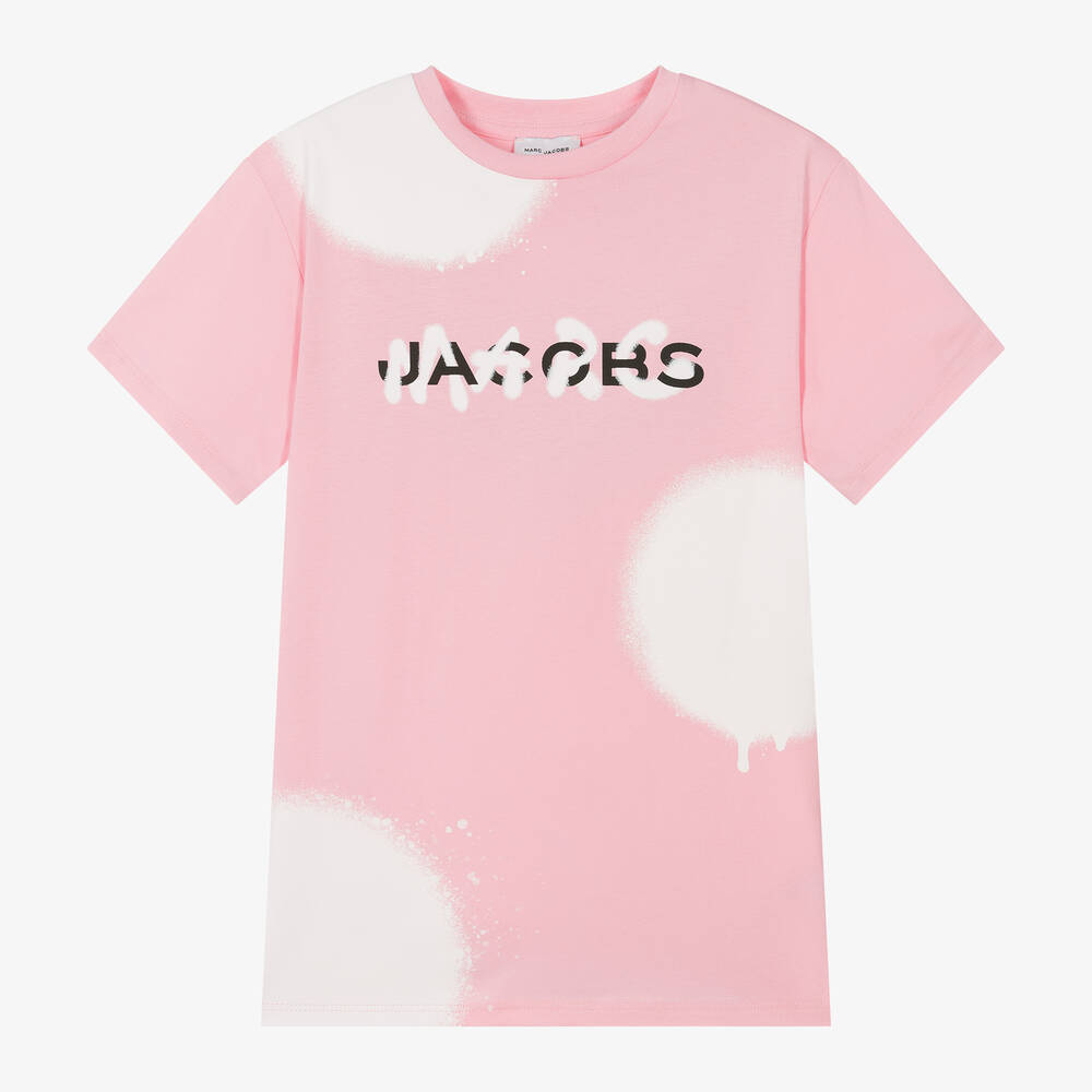 MARC JACOBS - Girls Pink Spray Paint Spots Dress | Childrensalon