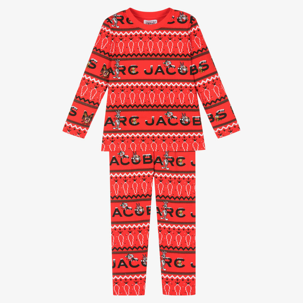 MARC JACOBS - Red Cotton Festive Looney Tunes Pyjamas | Childrensalon