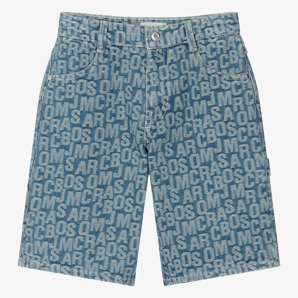 Marc Jacobs Teen Boys Blue Jacquard Denim Shorts