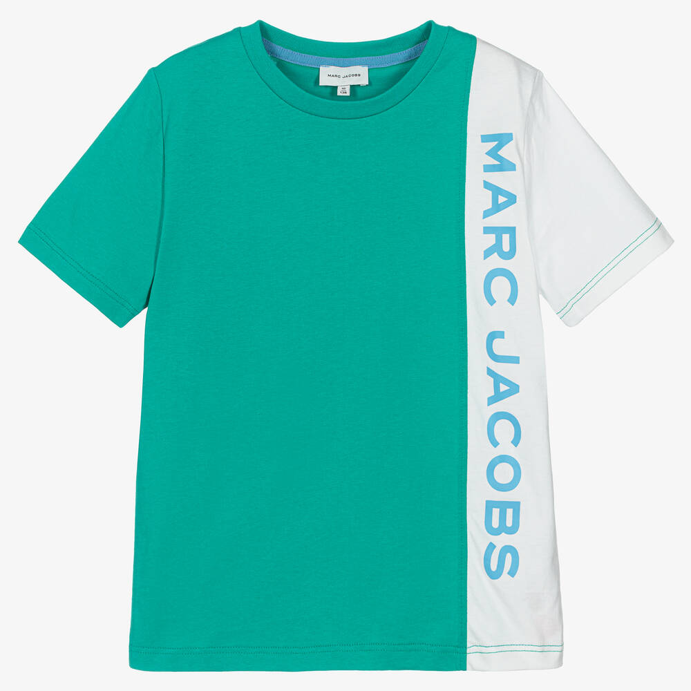 Marc Jacobs Teen Boys Green Cotton Logo T-shirt