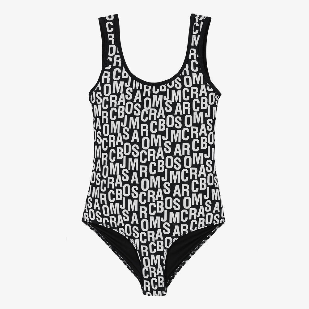 MARC JACOBS - Teen Girls Black & White Print Swimsuit | Childrensalon